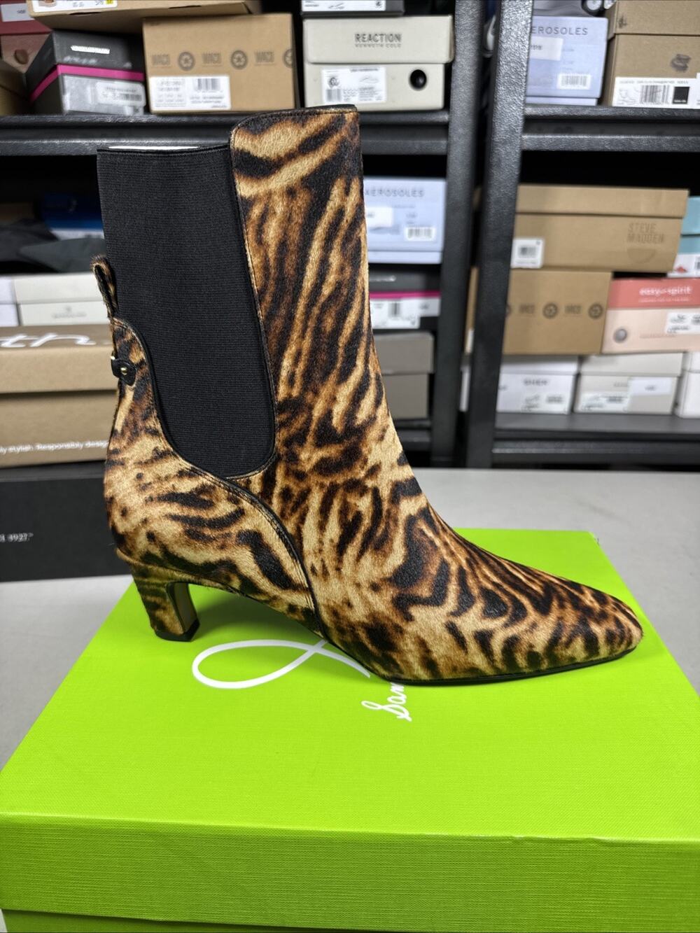Women's 11 Sam Edelman Margo Ankle Boot Tiger Brown Multi Medium